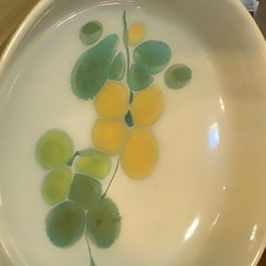 Franciscan Pebble Beach 9.25" Serving Bowl - Green, Gold Earthenware.~3” deep